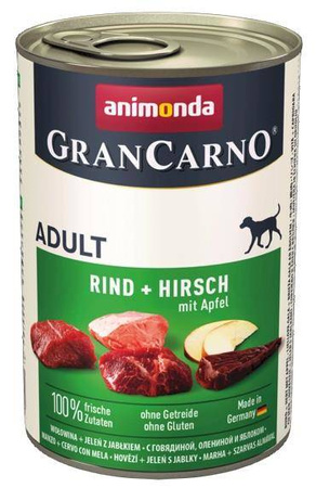 Karma mokra Animonda GranCarno Adult Hirsch Apfel Jeleń i Jabłko 400g