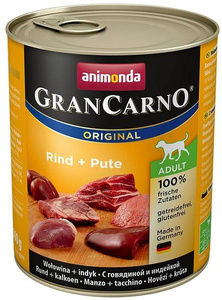 Karma mokra Animonda GranCarno Adult Rind Pute Wołowina i Indyk 800g