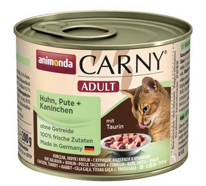 Karma mokra Animonda Carny Adult Kurczak, Indyk i Królik dla kota 200g