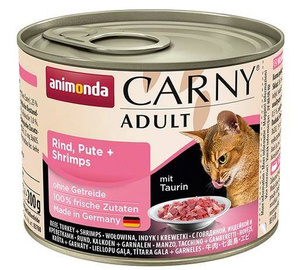 Karma mokra Animonda Carny Adult Indyk i Krewetki dla kota 200g