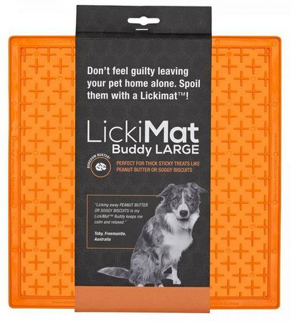 LickiMat Buddy Large Krzyżyk miękki pomarańczowy