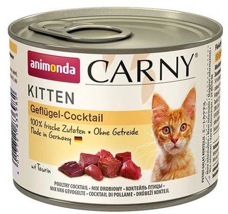 Karma mokra Animonda Carny Kitten Koktajl Drobiowy dla kotów 200g