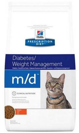 Karma sucha Hill's Prescription Diet Glucose/Weight Management m/d Feline z kurczakiem 5kg