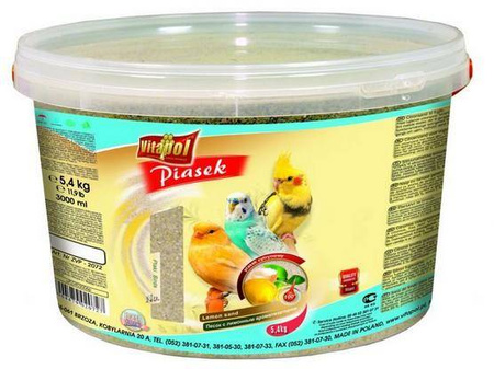 Vitapol Piasek dla ptaków cytynowy wiadro 3L / 5,4kg [2072]